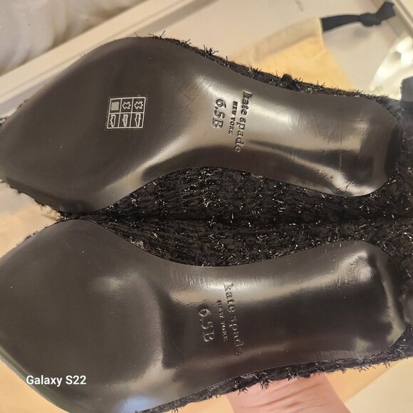 Kate Spade Black "Marabou" Heels. NIB. Size Various - Picture 9 of 14